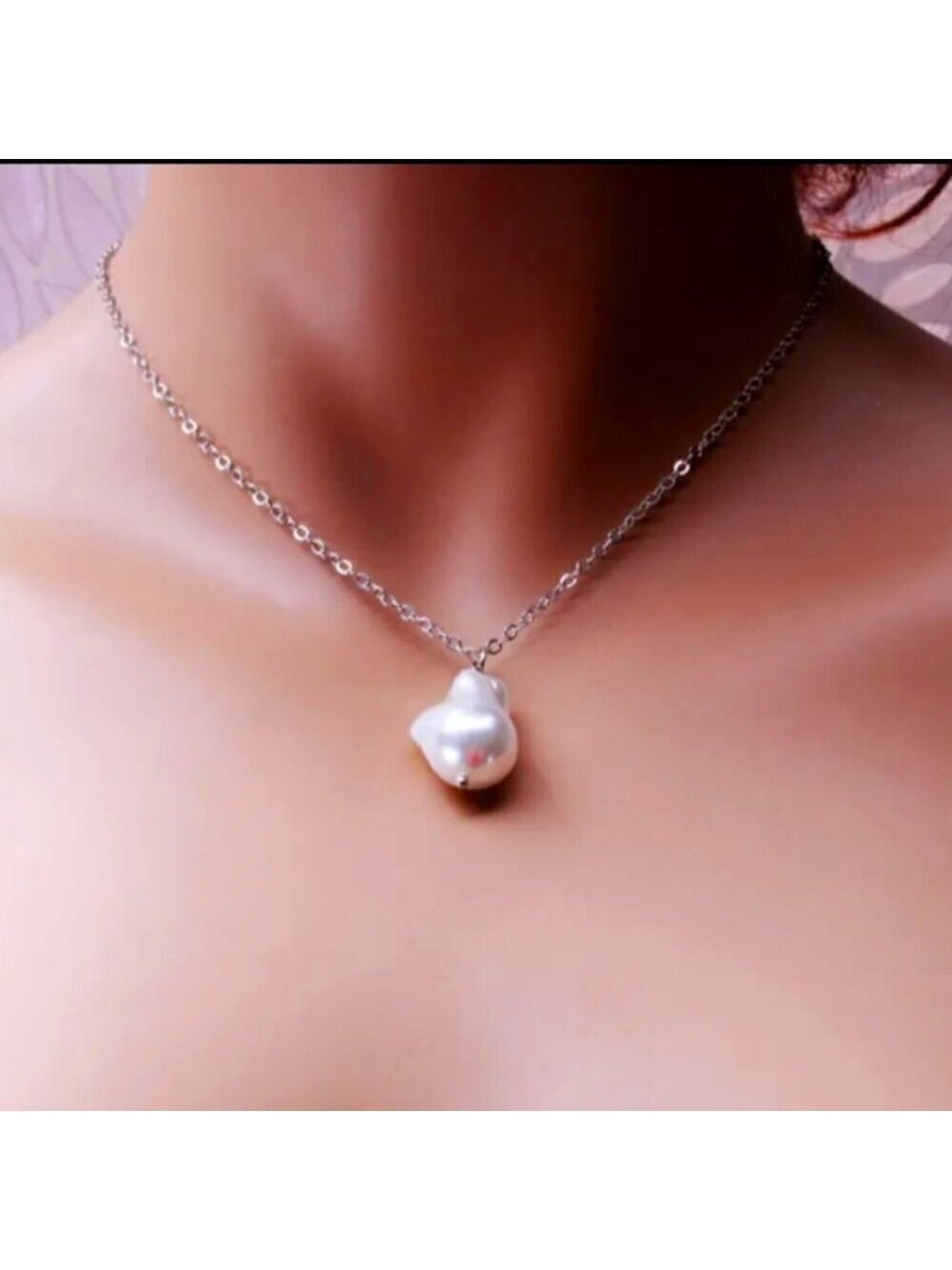 Chain Clauser Silver Fashion Necklace